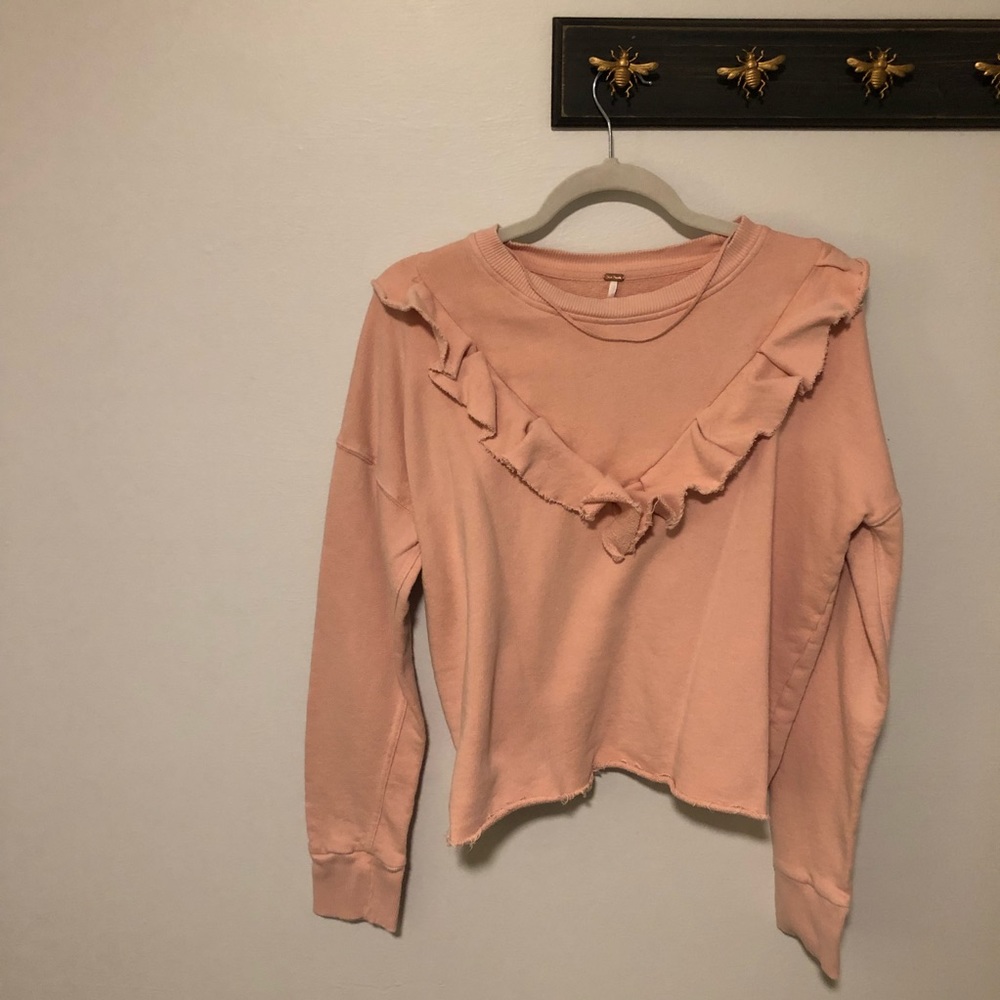 Free People pink sweatshirt top
